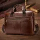 Ділова чоловіча сумка з зернистої шкіри Vintage 14836 Коричнева
