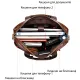 Ділова чоловіча сумка з зернистої шкіри Vintage 14836 Коричнева