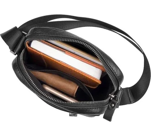 Сумка Vintage 14527 з натуральної шкіри Чорна