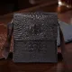 Сумка чоловіча вертикальна з тисненням під рептилію Vintage 14723 Коричнева