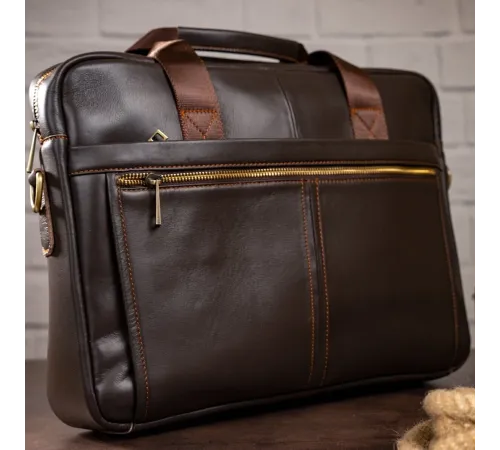 Сумка чоловіча під ноутбук Vintage 14670 Коричнева