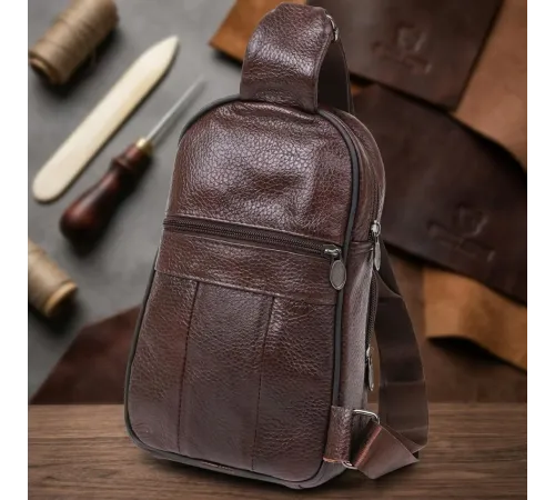 Сумка чоловіча через плече Vintage 14986 Коричнева