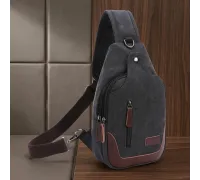 Сумка через плече текстильна Vintage 20077 Чорна