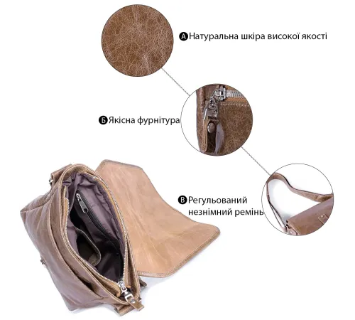 Сумка SHVIGEL 00918 Коричнева