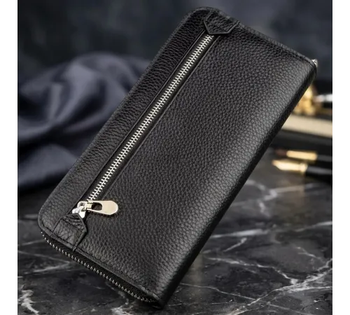 Жіночий клатч на блискавки ST Leather 18863 Чорний