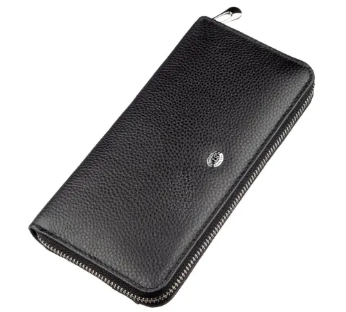 Жіночий клатч на блискавки ST Leather 18863 Чорний