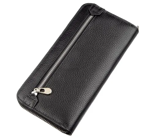 Жіночий клатч на блискавки ST Leather 18863 Чорний