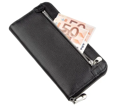 Жіночий клатч на блискавки ST Leather 18863 Чорний