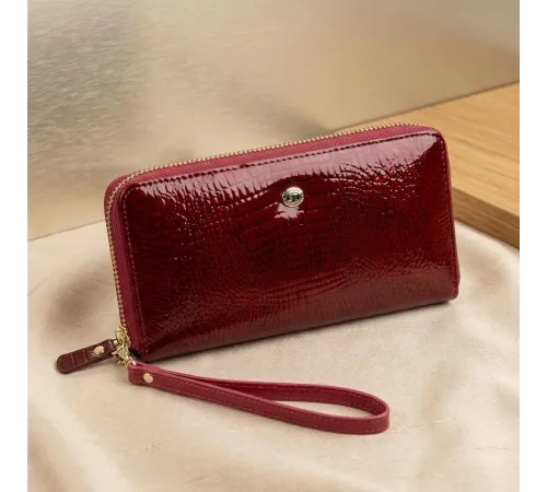 Жіночий клатч з двома відділеннями ST Leather 18907 Бордовий