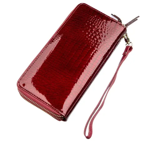 Жіночий клатч з двома відділеннями ST Leather 18907 Бордовий