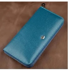 Жіночий клатч-візитниця ST Leather 18861 Блакитний