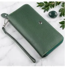 Жіночий клатч-гаманець на блискавки ST Leather 18936 Зелений