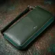 Жіночий клатч-гаманець на блискавки ST Leather 18936 Зелений