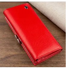 Жіночий гаманець з монетницьою на клямці ST Leather 18957 Червоний