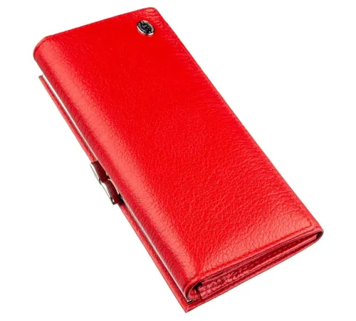Жіночий гаманець з монетницьою на клямці ST Leather 18957 Червоний