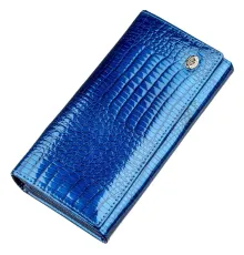 Жіночий лаковий гаманець ST Leather 18901 Синій
