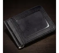 Шкіряний чоловічий Затискач на магніті ST Leather 18937 Чорний
