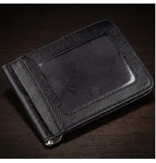 Шкіряний чоловічий Затискач на магніті ST Leather 18937 Чорний