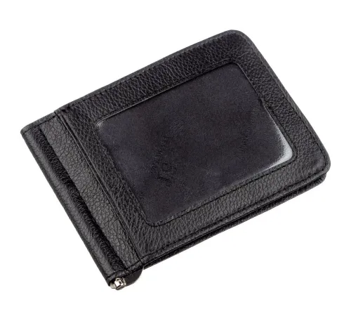 Шкіряний чоловічий Затискач на магніті ST Leather 18937 Чорний