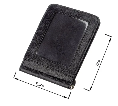 Шкіряний чоловічий Затискач на магніті ST Leather 18937 Чорний