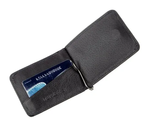 Шкіряний чоловічий Затискач на магніті ST Leather 18937 Чорний