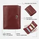 Компактний жіночий гаманець на кнопці ST Leather 18885 Темно-червоний
