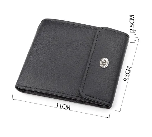 Гаманець ST Leather 18313 (ST155) шкіряний Чорний