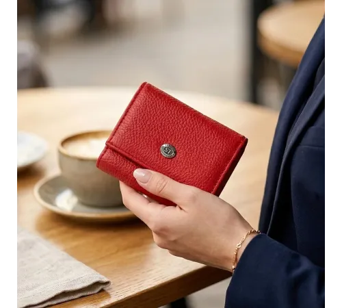 Гаманець ST Leather 18323 (ST440) дуже зручний жіночий Червоний