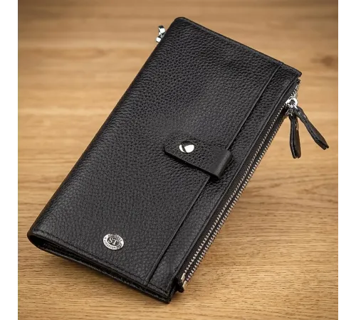 Гаманець ST Leather 18383 (ST420) надійний Чорний