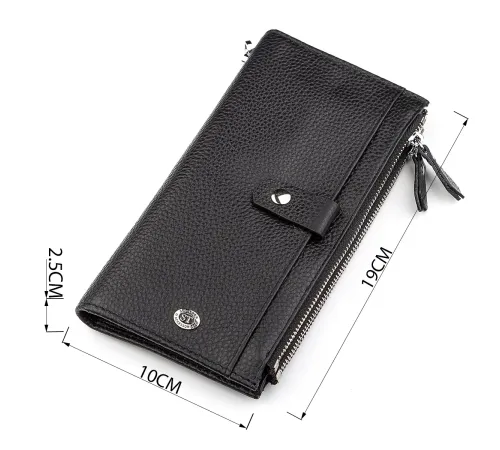 Гаманець ST Leather 18383 (ST420) надійний Чорний