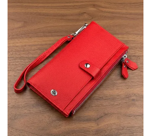 Гаманець жіночий ST Leather 18381 (ST420) багатофункціональний Червоний