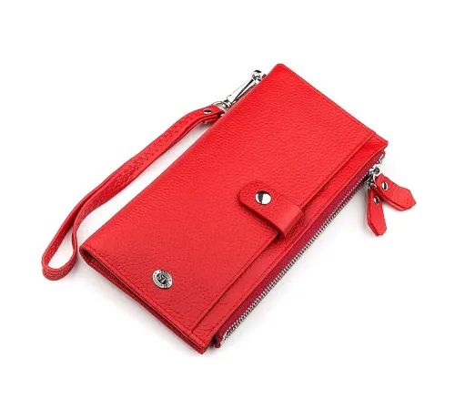 Гаманець жіночий ST Leather 18381 (ST420) багатофункціональний Червоний