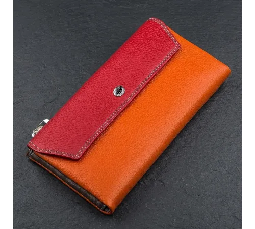 Гаманець жіночий ST Leather 18406 (SB42-2) багатофункціональний Червоний