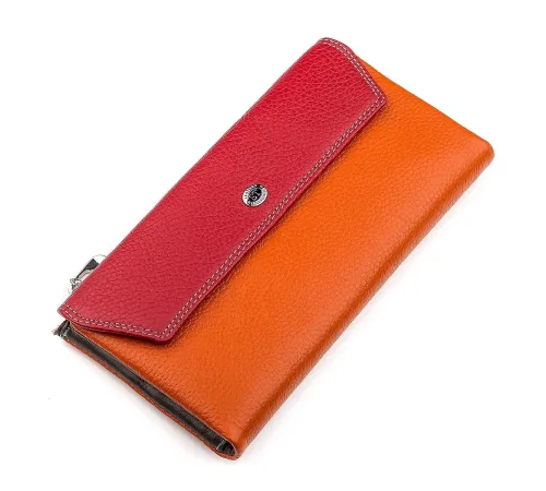 Гаманець жіночий ST Leather 18406 (SB42-2) багатофункціональний Червоний