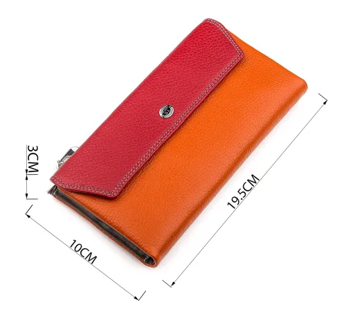 Гаманець жіночий ST Leather 18406 (SB42-2) багатофункціональний Червоний