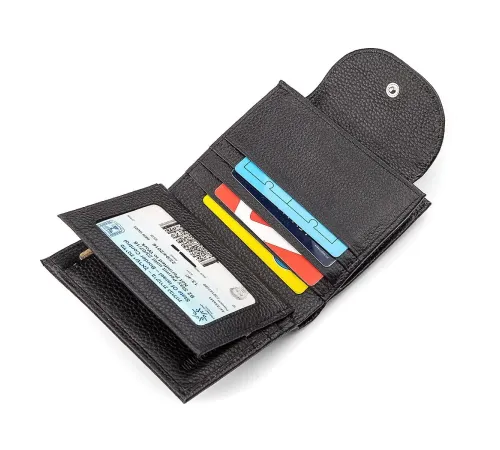 Гаманець жіночий ST Leather 18411 (ST410) компактний Чорний