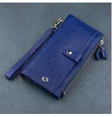 Гаманець жіночий ST Leather 18416 (ST420) з ременем на зап'ястя Синій