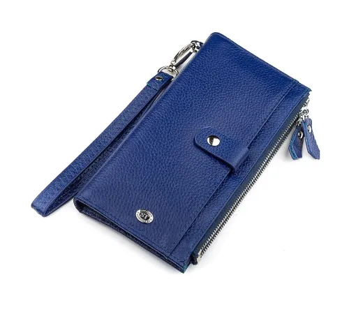 Гаманець жіночий ST Leather 18416 (ST420) з ременем на зап'ястя Синій