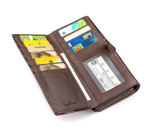 Гаманець жіночий ST Leather 18431 (S9001A) лакована шкіра Коричневий