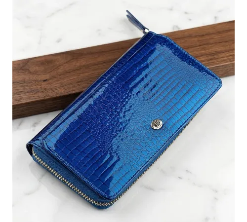Гаманець жіночий ST Leather 18435 (S7001A) лакований Синій