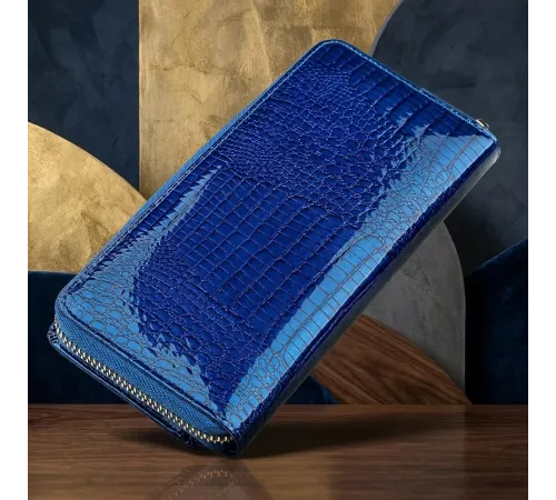 Гаманець жіночий ST Leather 18435 (S7001A) лакований Синій