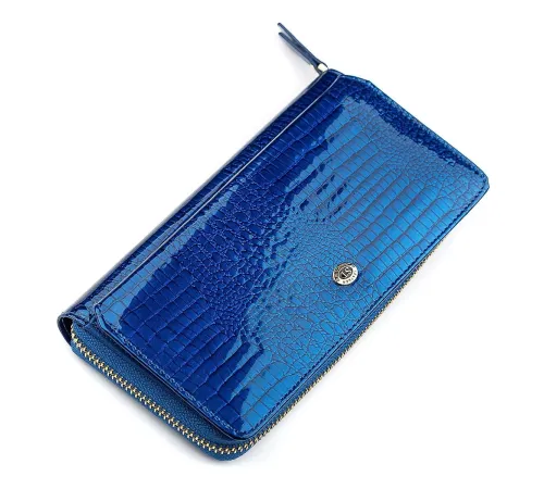 Гаманець жіночий ST Leather 18435 (S7001A) лакований Синій