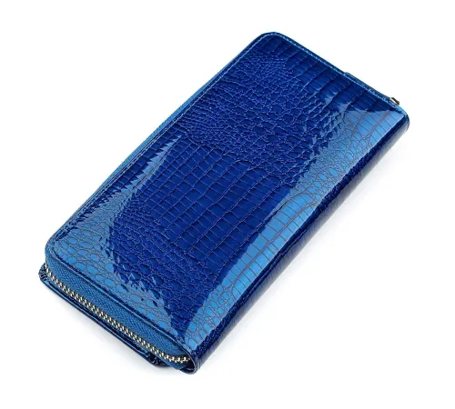 Гаманець жіночий ST Leather 18435 (S7001A) лакований Синій