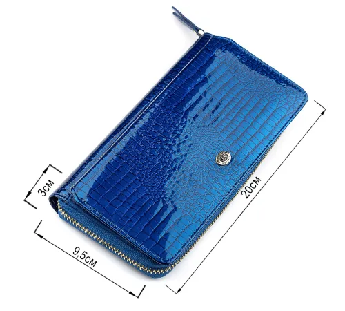 Гаманець жіночий ST Leather 18435 (S7001A) лакований Синій