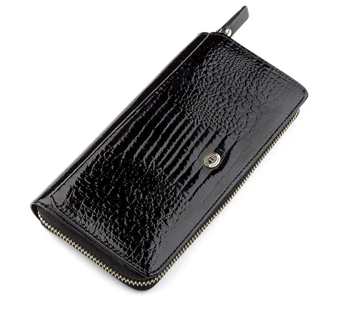 Гаманець жіночий ST Leather 18437 (S7001A) натуральна шкіра Чорний