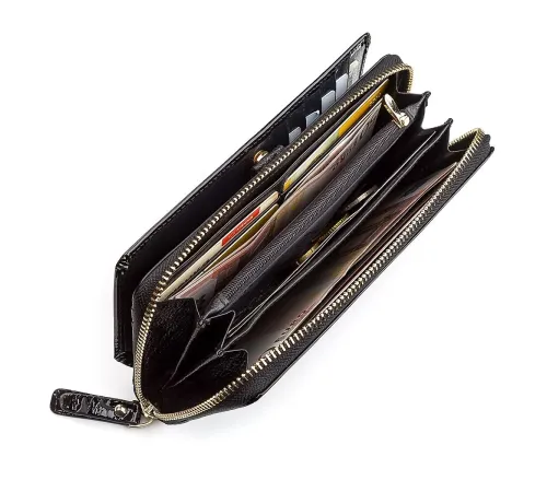 Гаманець жіночий ST Leather 18437 (S7001A) натуральна шкіра Чорний