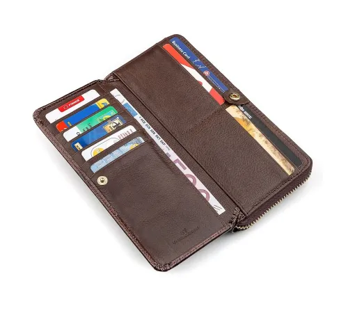 Гаманець жіночий ST Leather 18438 (S7001A) багатофункціональний Коричневий