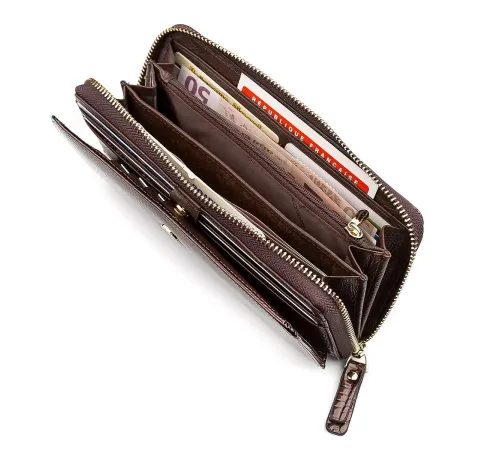 Гаманець жіночий ST Leather 18438 (S7001A) багатофункціональний Коричневий
