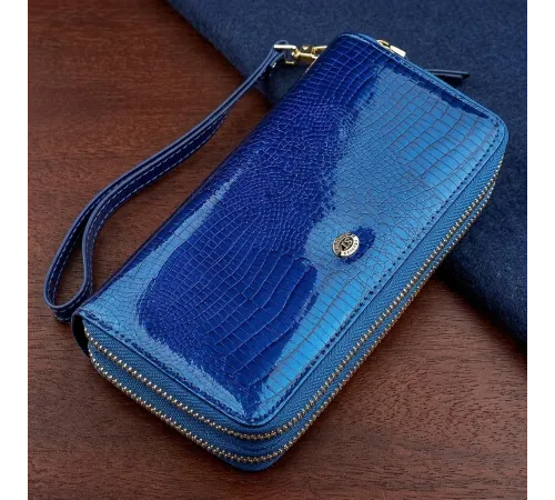 Гаманець жіночий ST Leather 18447 (S5001A) на блискавці Синій