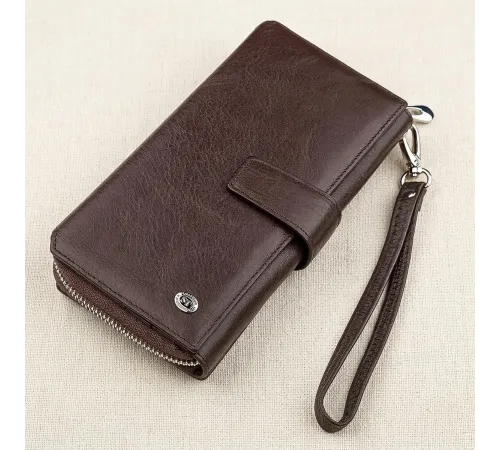 Гаманець жіночий ST Leather 18457 (SТ228) з натуральної шкіри Коричневий